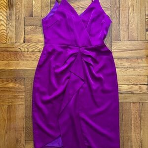 Chic Asymmetrical Purple Dress